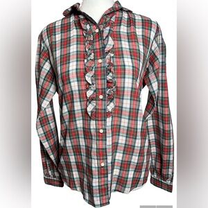 Vintage Mr. Witt Size 8 Ruffle Detail Button-down Blouse